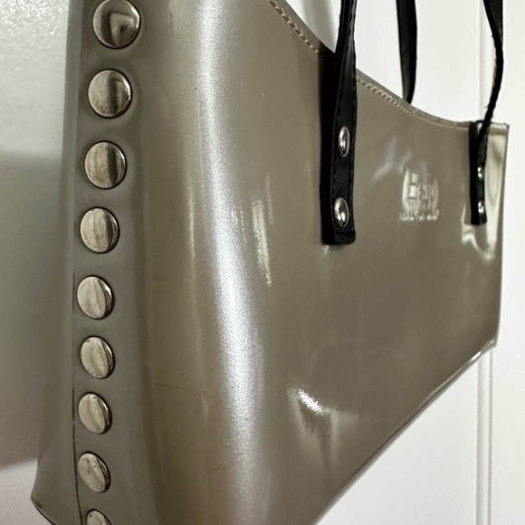 Beijo Shoulder Vintage Gray Bag with Black Double Straps - Picture 3 of 8